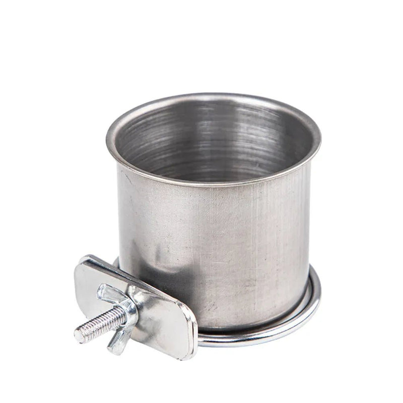 Stainless Steel Parrot Food Cup Water Bowl for Bird Feeder - GreenFur