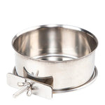 Stainless Steel Parrot Water Bowl Food Tray for Birds - GreenFur