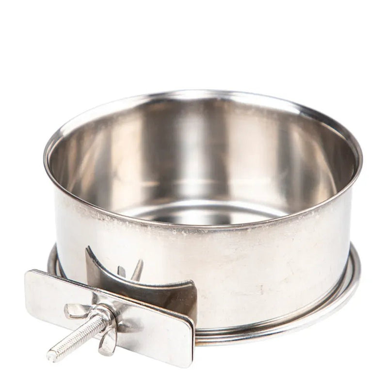 Stainless Steel Parrot Water Bowl Food Tray for Birds - GreenFur