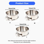 Stainless Steel Parrot Water Bowl Food Tray for Birds - GreenFur