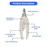 Stainless Steel Pet Nail Clipper Eco Friendly Wheat Straw Handle - GreenFur