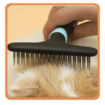 Stainless Steel Round Needle Double Row Pet Deshedding Brush - GreenFur