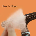 Stainless Steel Round Needle Double Row Pet Deshedding Brush - GreenFur