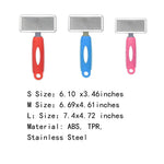 Stainless Steel Rounded Corners Pins Pet Long Slicker - GreenFur
