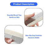 Straight Dual Density Pet Comb Eco Friendly Metal Pin Grooming Tool - GreenFur