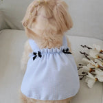 Striped Print Dress with Bow Decor for Dogs - GreenFur
