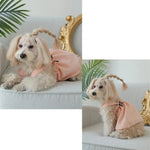 Striped Print Dress with Bow Decor for Dogs - GreenFur