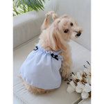 Striped Print Dress with Bow Decor for Dogs - GreenFur