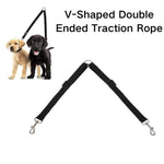Sturdy Walking Training Adjustable Two Dog Splitter Leash - GreenFur