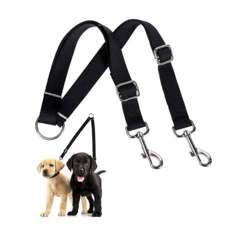 Sturdy Walking Training Adjustable Two Dog Splitter Leash - GreenFur