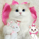 Stylish Adjustable Large Bow Cat Collar - GreenFur