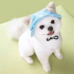 Stylish Bare Ears Adjustable Pet Cat Sunhat Cute Dog Hat - GreenFur