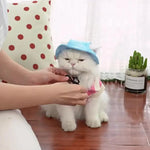 Stylish Bare Ears Adjustable Pet Cat Sunhat Cute Dog Hat - GreenFur