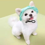 Stylish Bare Ears Pet Sunhat Adjustable Cute Cat Dog Hat - GreenFur