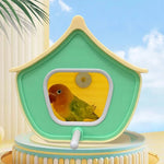 Stylish Beautiful Breathable Hanging PLA Bird House with Perch - GreenFur