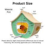 Stylish Beautiful Breathable Hanging PLA Bird House with Perch - GreenFur
