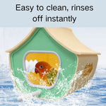 Stylish Beautiful Breathable Hanging PLA Bird House with Perch - GreenFur