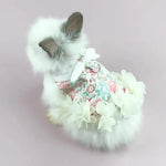 Stylish Cute Cotton Rabbit Dress with Leash - GreenFur