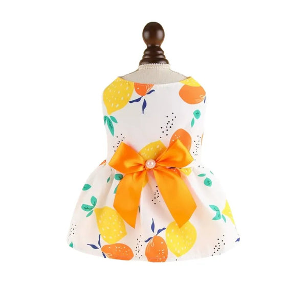 Stylish Cute Pet Apparel Cat Dog Dress with Bow - GreenFur