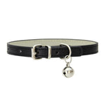 Stylish Cute PU Leather Cat Collar with Bell - GreenFur