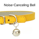 Stylish Cute PU Leather Cat Collar with Bell - GreenFur