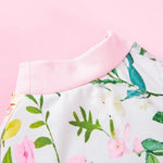 Stylish Floral Coquette Bow Dog Jumpsuit - GreenFur