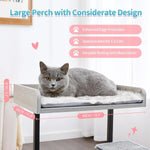 Stylish Iron Frame Large Platform Wood Modern Cat Tree - GreenFur