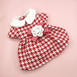 Stylish Pet Coat with Head Flower and Necklace for Small Dogs - GreenFur