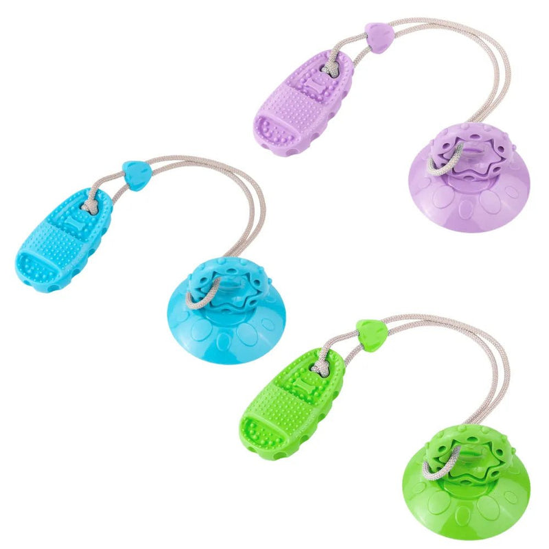 Suction Cup Slipper Interactive Dog Teething Toy - GreenFur