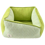 Summer Anti - slip Polyester Cotton Green Square Pet Dog Bed - GreenFur