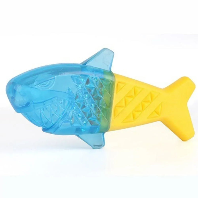 Summer Bite Resistant Teething Fish Shape TPR Frozen Pet Toy - GreenFur