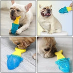 Summer Bite Resistant Teething Fish Shape TPR Frozen Pet Toy - GreenFur