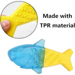 Summer Bite Resistant Teething Fish Shape TPR Frozen Pet Toy - GreenFur