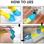 Summer Bite Resistant Teething Frozen TPR Bone Dog Toy - GreenFur