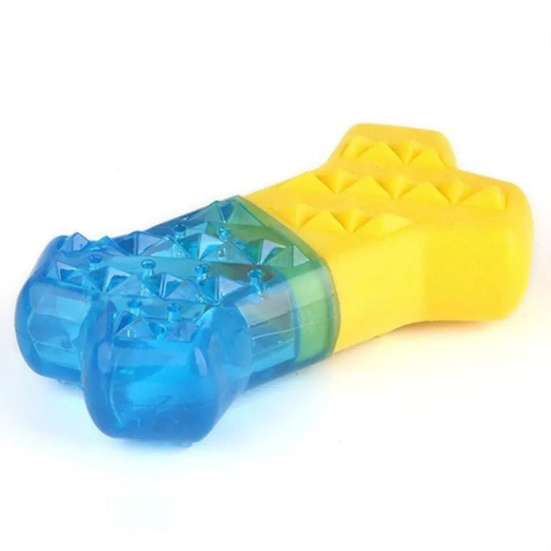 Summer Bite Resistant Teething Frozen TPR Bone Dog Toy - GreenFur