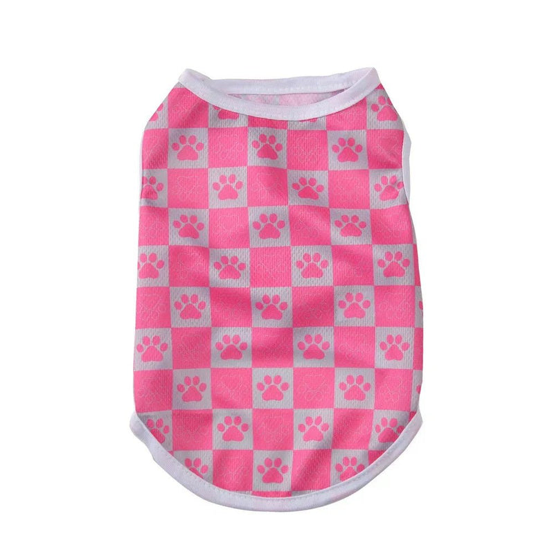 Summer Breathable Paw Plaid Pet Vest for Dogs - GreenFur