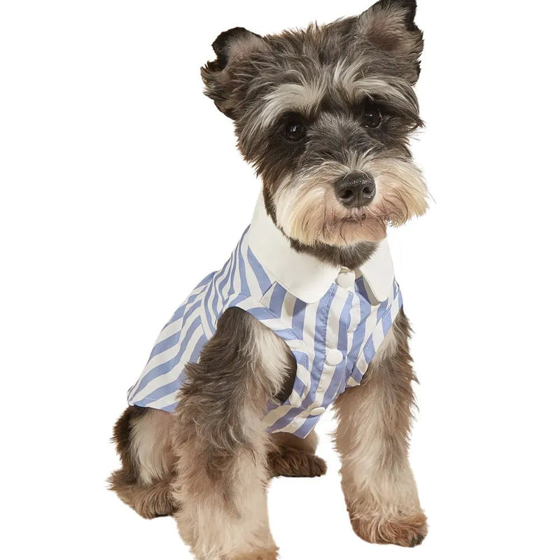 Summer Casual Stripe Pet Shirt for Dogs and Cats - GreenFur