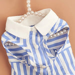 Summer Casual Stripe Pet Shirt for Dogs and Cats - GreenFur
