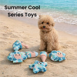 Summer Cone Style Ice - Cool Fabric Floating Squeaky Dog Chew Toy - GreenFur
