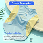 Summer Cooling Dog Vest Ice Silk Fabric Lightweight Sun Protection - GreenFur
