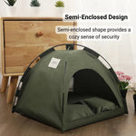 Summer Cooling Pet Tent Outdoor Breathable Foldable Minimalist Dog Bed - GreenFur