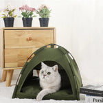 Summer Cooling Pet Tent Outdoor Breathable Foldable Minimalist Dog Bed - GreenFur
