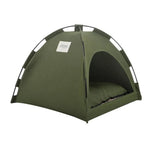 Summer Cooling Pet Tent Outdoor Breathable Foldable Minimalist Dog Bed - GreenFur