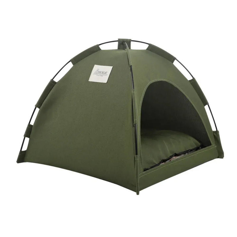 Summer Cooling Pet Tent Outdoor Breathable Foldable Minimalist Dog Bed - GreenFur