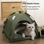 Summer Cooling Pet Tent Outdoor Breathable Foldable Minimalist Dog Bed - GreenFur