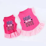 Summer Cotton Pet Dress Flutter Sleeve Outfit for Cat and Small Dog - GreenFur