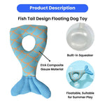 Summer Fish Tail Design Floating Tug - of - War EVA Dog Toy - GreenFur