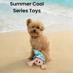 Summer Hermit Crab Style Floating Squeaky Ice - Cool Fabric Dog Toy - GreenFur