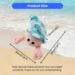 Summer Hermit Crab Style Floating Squeaky Ice - Cool Fabric Dog Toy - GreenFur