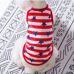 Summer Lightweight Stripe and Star Pet Vest for Dogs - GreenFur